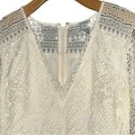 Sundance NWT Women’s Size 8 P Cream Ivory Lace V-Neck Bubble Sleeve Dress Photo 3