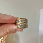 Boutique Cable Gold Silver Cable Inlay Rope Ring “Sicily” Crossover Multilayer Mixed Metal Jewelry Photo 10