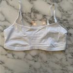 Quince NIB  Women's Organic Cotton Scoop Bralette (2-pack) White M Photo 2