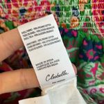 Cleobella Nadine Mini Dress Colorful Pink/Green Puff Shoulder Panama Print Med Photo 13