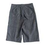 Tabitha Anthropologie Sz 0 Knee Length Gray Bermuda Shorts Office Casual Stripe Photo 1
