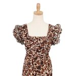 LOVE THE LABEL Anthropologie Mirabelle Ruffled Maxi Dress Brown Floral Sz M NWT Size M Photo 8