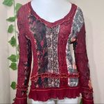 Alberto Makali Multi-print Floral Ruffle Blouse Photo 3