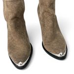 Free People X Jeffrey Campbell 7 Bootie Western Hunt The Plains Boot Suede Heel Photo 2