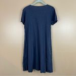 Sundance Blue Eyelet Lace Silk Cotton Tie Bow Front Dress Medium Photo 5