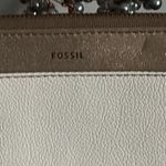 Fossil  Jodi Style Zip Around Wallet Wristlet in Ivory and Shimmer Gold Photo 1