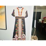 SALONI Tabitha 100% Silk Black Red A Photo 5