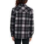 SAGE COLLECTIVE Plaid Sherpa Fleece Shirt Jacket M 19.5” P2P Black/Ivory EUC Black Size M Photo 6