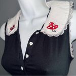 Hot Topic  Gothic Black & White Mushroom Mini V-Neck Dress Womens Medium Photo 3