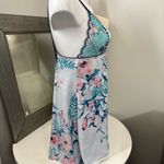 In bloom by jonquil Floral Lace Trim Chemise Blue Size L Photo 8
