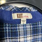Kut From The Kloth Kut from the Kloth plaid thin gauze snap front shirt women’s size medium casual Photo 1