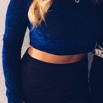 Forever 21 Navy Sparkly Crop Top Photo 0