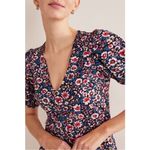 Boden Knit Floral Puff Sleeve V Photo 4