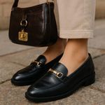 Etienne Aigner  Elegant Black Leather Loafers Photo 0
