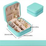1pc Mini Jewelry Box, Portable Jewelry Storage Box, PU‎ Leather Small Organizer Photo 9
