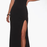 La Femme New!  One-Shoulder
Jersey Gown‎ in Black Sz 10 $228 Photo 0
