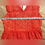 MM Couture  Eyelet Fit & Flare Dress in Coral Size Medium Photo 9