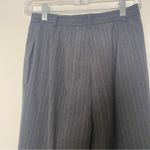 Talbots  Wool Blend Pin Stripe Straight Leg Pants Charcoal Sz 4 Photo 2