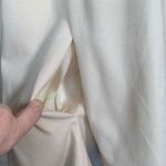 Vintage 80s Cream Collared Wool Car Coat Single Button Classic Minimalist XS Photo 3