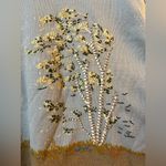 Liz Claiborne Sweater Embroidered Tree Design LizSport Vintage Women’s Large Photo 4