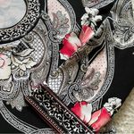 White House | Black Market Floral Print 3/4 Sleeve Tunic/Mini Dress Black Size S Photo 8