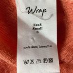 Wrap London Linen Coral/ Cream Cardigan Size Small Photo 4