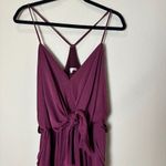 LAJU Los Angeles Halter Back Tie Front Mesh Pantsuit Jumpsuit Onesie size Medium Pink Photo 3