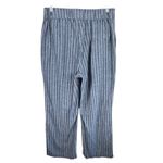 Ci Sono  Linen Blue White Pinstriped Beachy Coastal High Rise Pull On Pants Sz M Photo 1