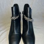 Steve Madden Black Ankle Boots with Silver Chain Photo 1