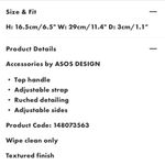 ASOS - brown faux suede shoulder bag adjustable crossbody snake trim detail Photo 3