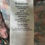 Vince  Pink berry blooms pleated shirt blouse sz S Photo 8