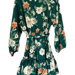 Baltic Born  Tally Mini Dresd Green Multi Floral Tie Waist Womens 1XL New Photo 0