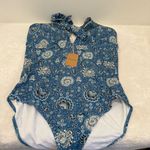 Boden Ithaca Halter Swimsuit One Piece Women's Blue size US 16 Photo 3