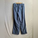 Athleta Cabo Linen Textured Wide Leg Pant Sz 8 Tall Blue Photo 1
