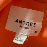 Andree by Unit  size medium women’s orange blazer with pockets roll tab sleeve Photo 8
