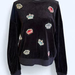 Juicy Couture Velour Crown Sweatshirt Size Large Photo 0