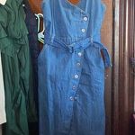 H&M  Denim Snap Asymmetrical Crossover Dress w/Belt Photo 0