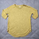 Maurice's V-Neck Mustard Yellow Black Sweater 3/4 Sleeve Casual Photo 0