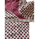 Laura Scott Petite Red & White Floral Print Blouse 3/4 Sleeve Tie Neck Basic Photo 4