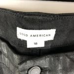 Good American Good Classic Coated Jeans Faux Leather Hi-Rise Skinnyish Black 18 Photo 7