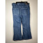 American Eagle  Size 18 Super High Rise Flare Jeans Patchwork Pockets Medium Wash Photo 3