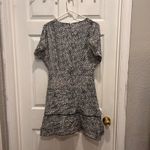 Derek Lam 10 Crosby Dress Size 12 Floral Print Tiered Short Sleeve Lined Silk Black Photo 6