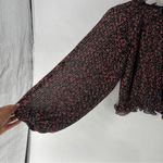 C/MEO COLLECTIVE ‎ Floral Printed Ruffle Pleated Georgette Balloon Sleeve Blouse Photo 4