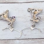 Vintage Earrings For Pierced Ears Large Unusual Fashionable Lady Photo 5