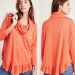 Anthropologie Maeve Anddie Ruffle Hacci Sweater Orange- Women's Small Photo 1