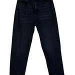 American Eagle  Curvy Mom Jeans Womens 6 Black Stretch High Rise Tapered Grunge Photo 0