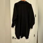 ASOS DESIGN Curve boyfriend shirt mini dress with blouson sleeve in black size 6 Photo 2