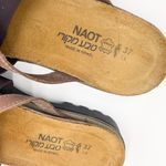 NAOT Orion Sandals Brown Leather Thong Women's Size 37/6 Chunky Sole Y2K Comfort Photo 3