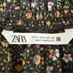 ZARA  Black and White Tiered Bishop Sleeve Dress Photo 4