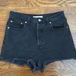 Levi's Levi’s High Rise Ribcage Black Denim Shorts Photo 2